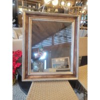 Vintage Brown & Beige Wood Mirror