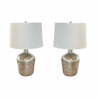 PAIR of Silver Bulb Table Lamps by Jamie Young