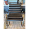 Knoll MR Lounge Chair in Black Leather 25.5"Wx36.5"Dx33"H