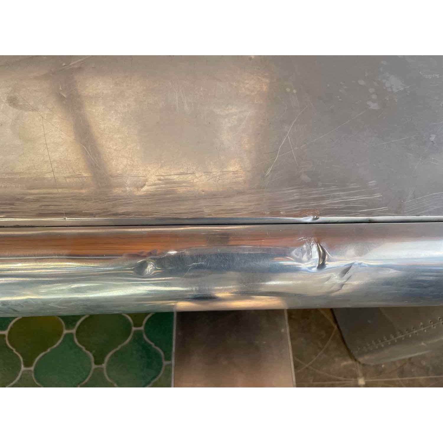 Aluminum Streamline 2-Drawer Aviator Desk (AS IS)