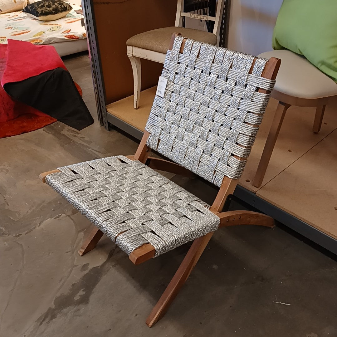 Silver Rope Folding Chair by Urban Outfitters