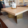 Custom 5-ft Light Wood Dining Table w/ Base