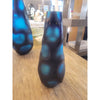 Short Blue Art Glass Vase