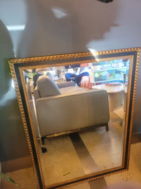 Black & Gold Mirror w/ Beveled Glass by Ballard Designs