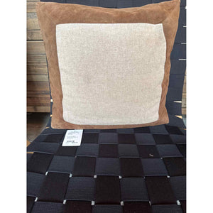Brown Suede & Cashmere Pillow