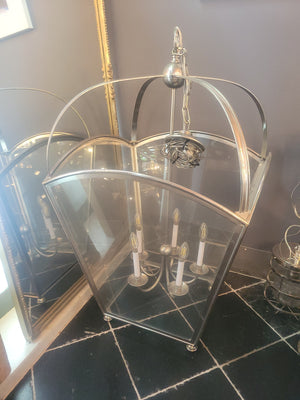XL 5-Light Nickel Lantern Chandelier