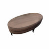 Large Charcoal Oval Cocktail Ottoman