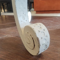 White Wood Beeline Dining Table w/ Gray Stone Top by Bunny Williams