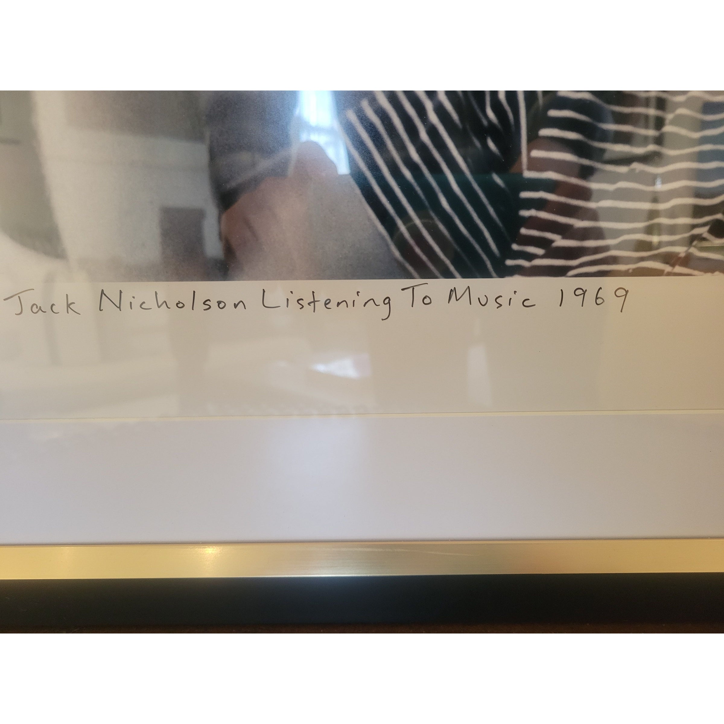 Jack Nicholson w/ Joint, 1969 B&W Photo in Black Frame - colletteconsignment.com
