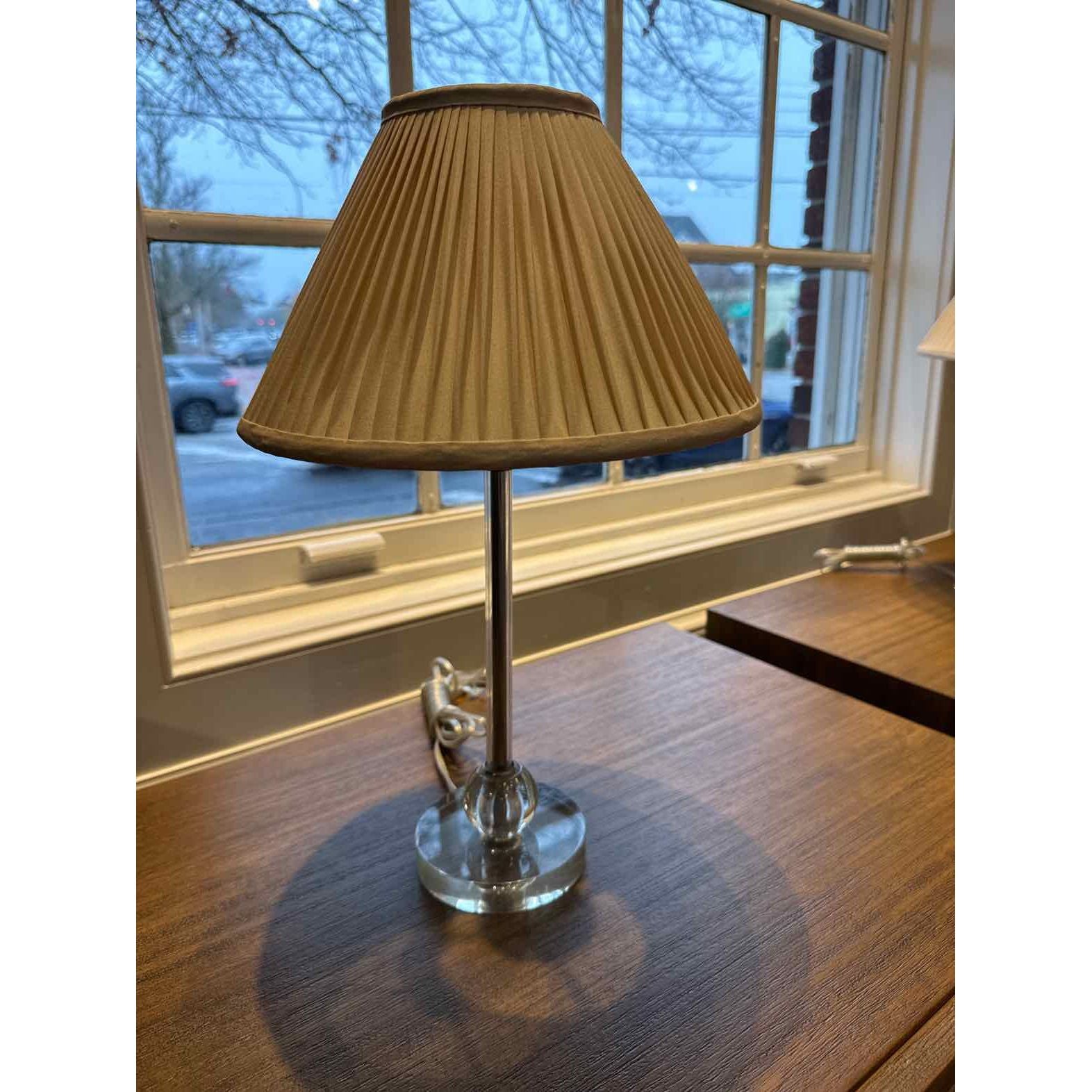 Pair of Small Vintage Glass Table Lamps