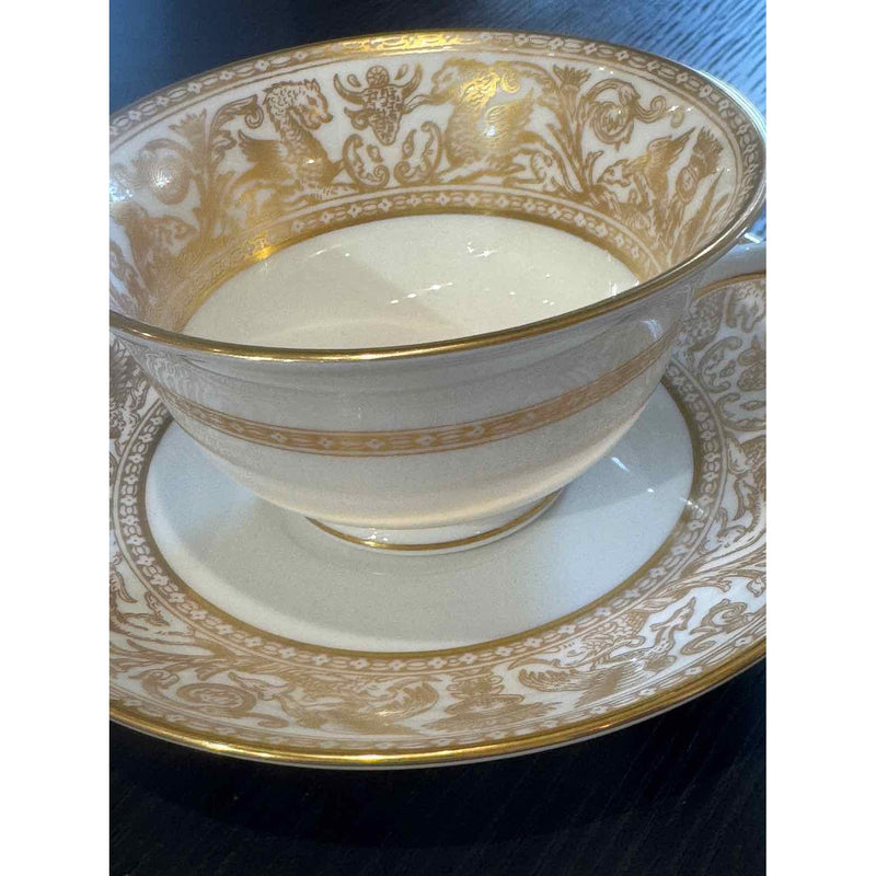 Set 13 pcs,  Seven & Six Cups, Wedgewood Florentine Gold