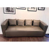 The Breuer Sofa in Pebbled Leather - Truffle 85"Wx34.5"Dx27"H