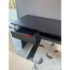 Black Plywood Desk w/ Drawer & Shelf