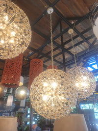 Round Starburst Pendant Light
