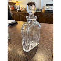 Flask Shaped Cut Crystal Decanter, 10"H x 5"L  x 2"W