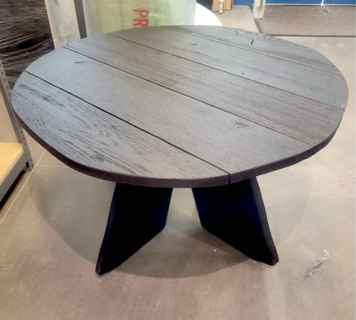 87AYAXSK - Savannah Round Black Wood Dining Table