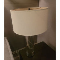 PAIR of Glass Column Table Lamps by RH