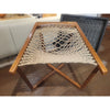 Vintage Swedish Oak & Rope Hammock Lounge Chair