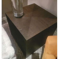 PAIR of Machinto Square Side Tables in Oak & Burnished Brass by RH