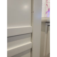 White Wood Tall 5-Drawer Dresser by PB - AS IS