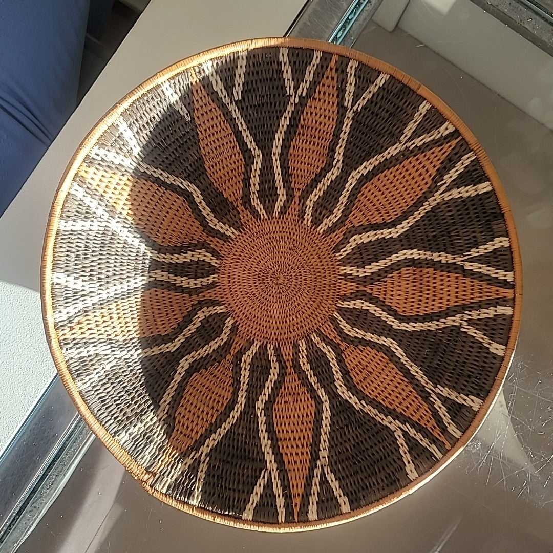 Hand Woven African Bowl, 10"Dx2.5"H