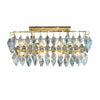 Adeline Rectangular Chandelier in Gold Leaf Finish 52"W x 21"D x 18.5"H