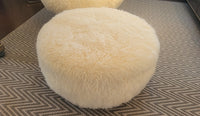 Yeti Beige Sheepskin Cave Chair w/ Ottoman by Timothy Oulton