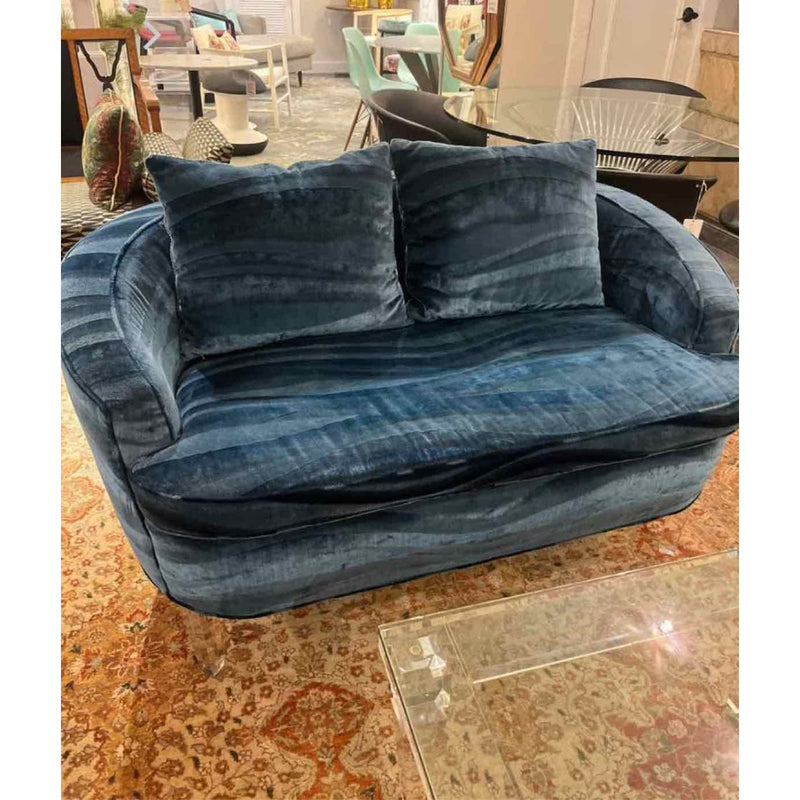 Blue Velvet Custom Loveseats