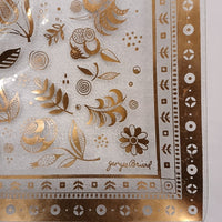 Georges Briard Gold Glass Flat Edge Square Platter