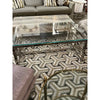 Chrome and Glass Modern Coffee Table
