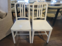 SET of 6 White Recycled Side Chairs by Emeco