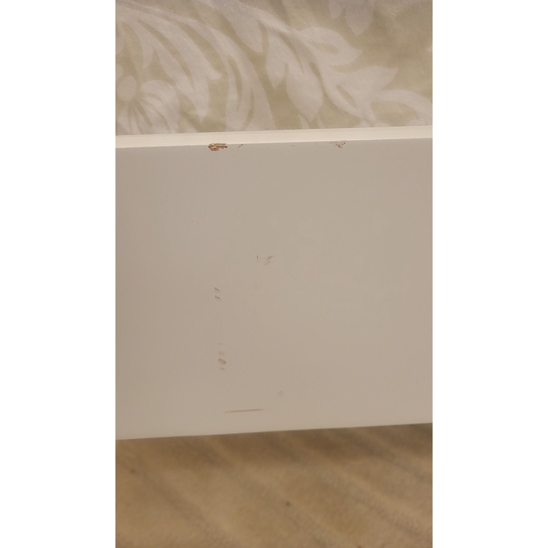Twin-Sized White Wood Bed Frame