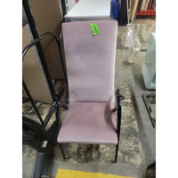 PAIR of Mid-Century Lilac Mohair & Wood Chairs by Malatesta & Mason - AS IS