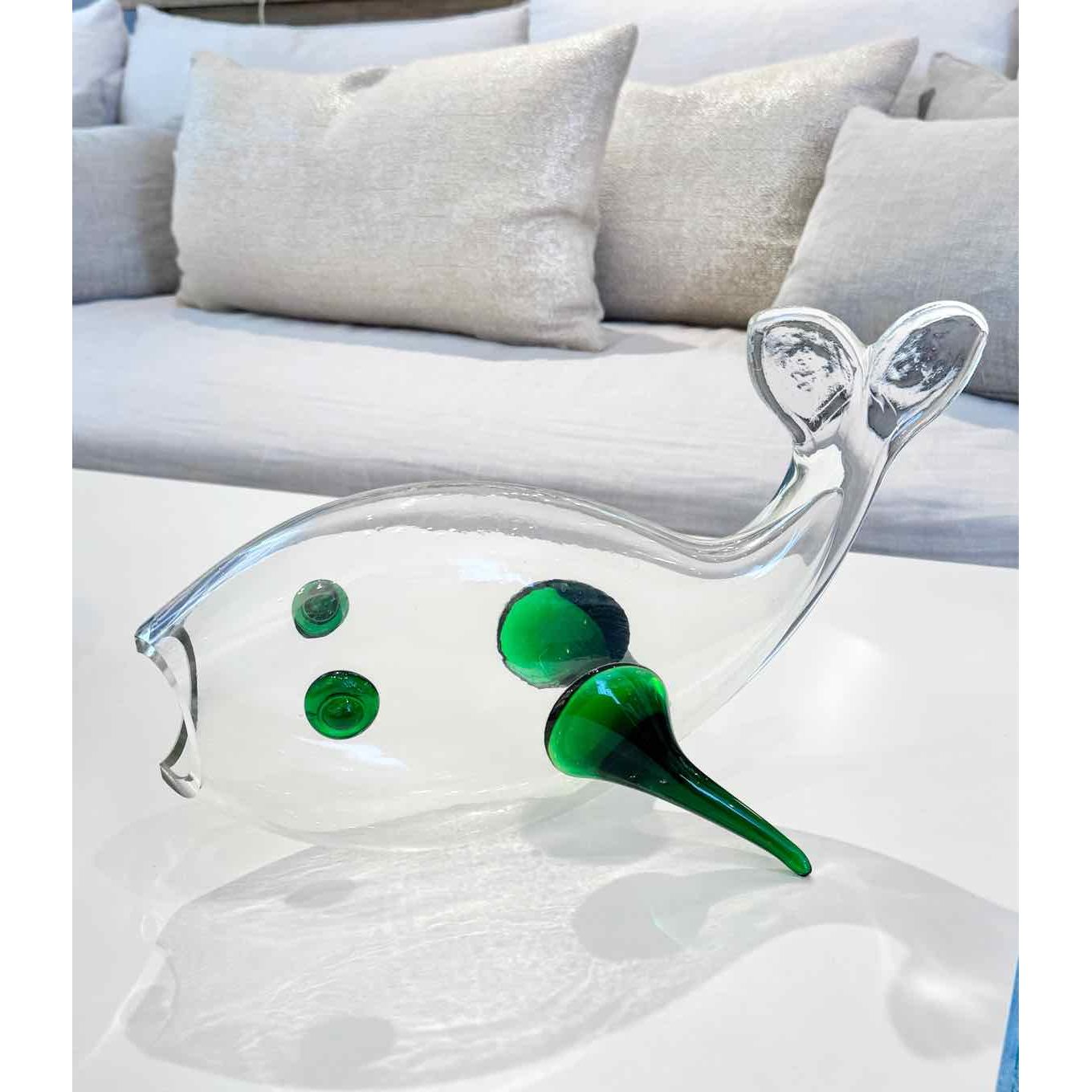 Blanco Glass Fish w/ Green Fins - AS IS