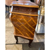 Small Vintage French Bombe Marquetry 2-Drawer Chest