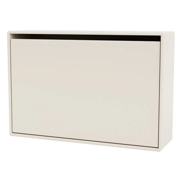 AHPK4XDH - White Hide Shoe Cabinet w/ Flip-Drawer by Peter J. Lassen