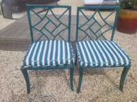 SET of Vintage Painted Iron Dining Table, 2 Arm Chairs, 4 Side Chairs (AS IS)