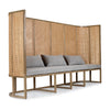 Morgan Tall Back Dining Banquet in Mahogany / Rattan by Box Living