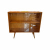3-ft Mid-Century Maple Cabinet w/ Sliding Glass Doors by Paul McCobb