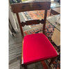 Regency Style Italian Dining Chair w/ Red Velvet & Cane
