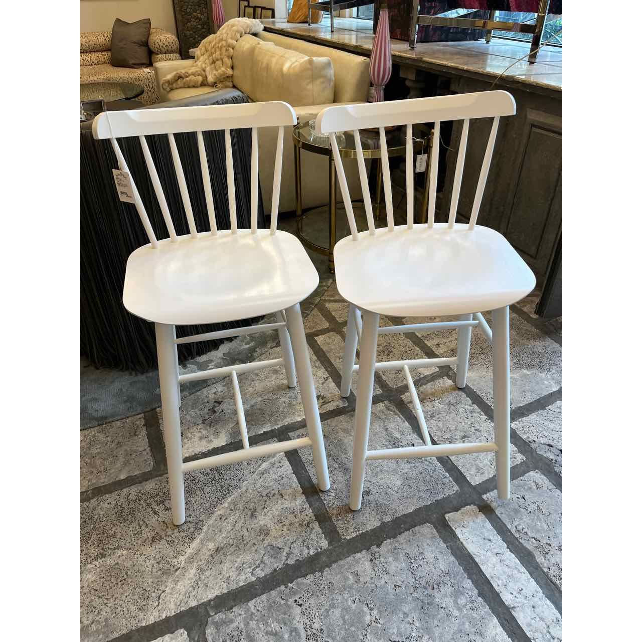 Pair of Serena & Lily Tucker Counter Height Chair