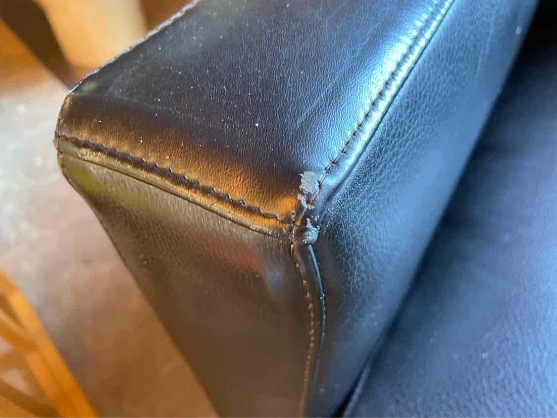 Black Leather Club Chair by Maurice Villency (AS IS)