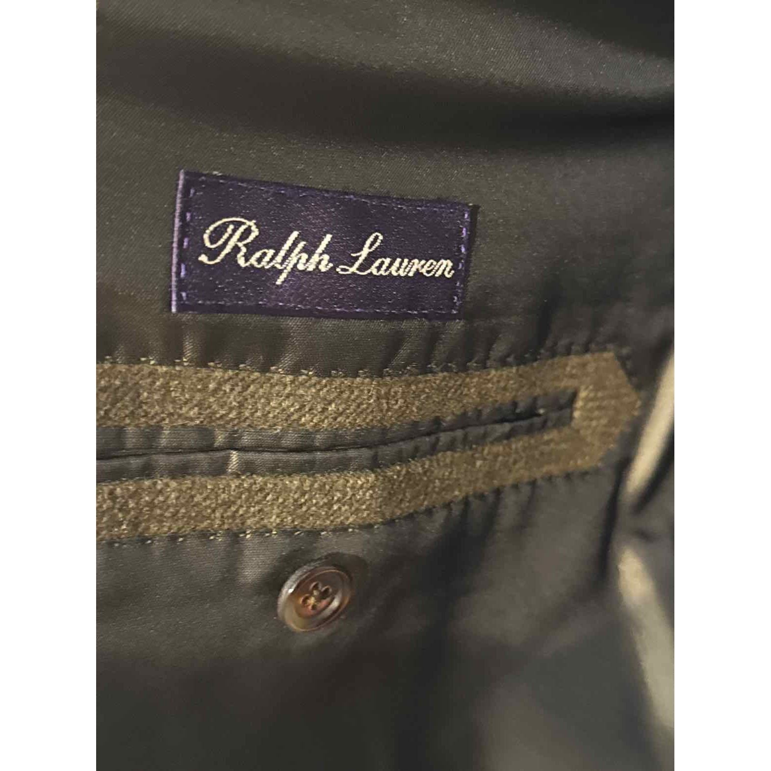 Men's Ralph Lauren Mens Size 44 Olive Cashmere  Blazer