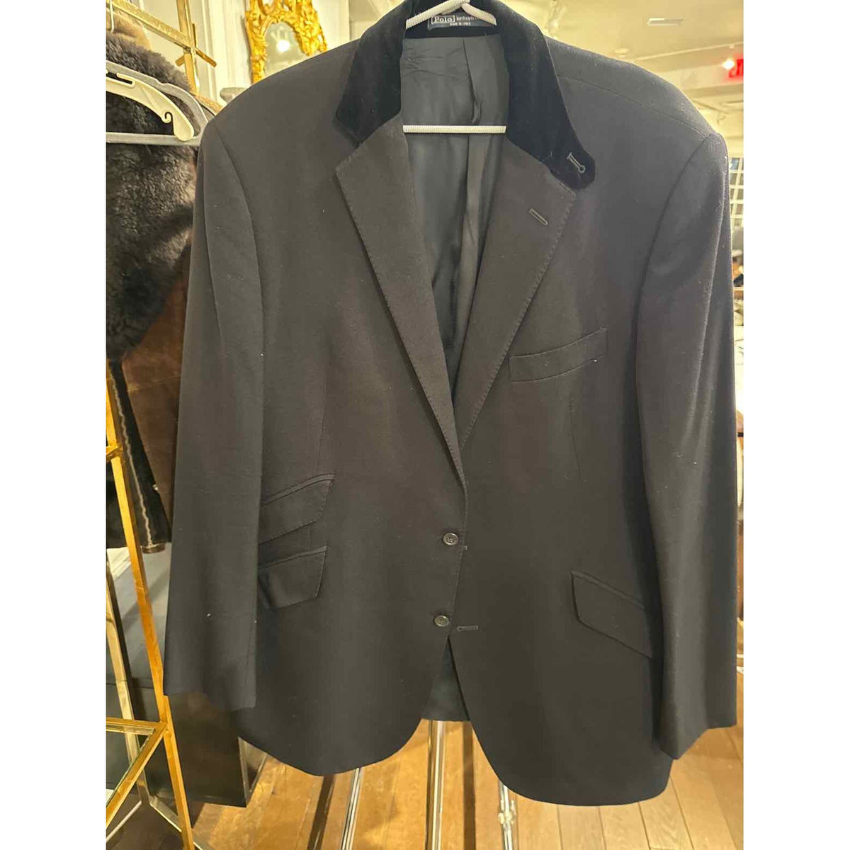 Men's Polo by Ralph Lauren Mens Size 46 Black Blazer - colletteconsignment.com