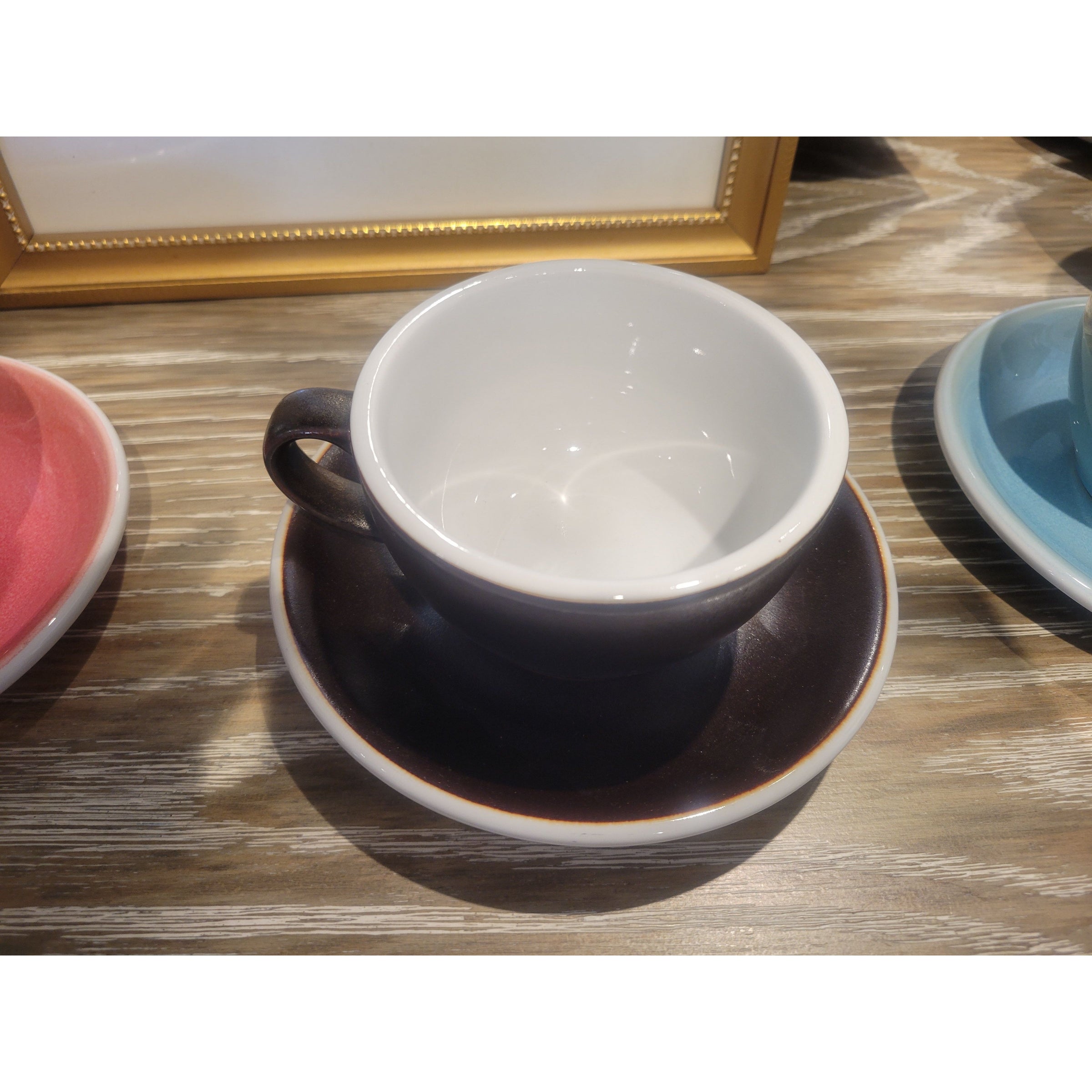 Loveramics Matte Black Porcelain Cup w/ Saucer