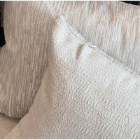 Pair of Custom Silver Embroidered Silk Lumbar Pillows - colletteconsignment.com