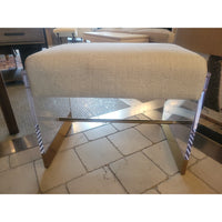 Revelation Performance Fabric Bench w/ Lucite & Brass Legs by Uttermost