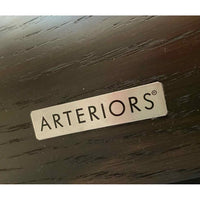 Marquetry Wood & Brass Coffee Table by Arteriors