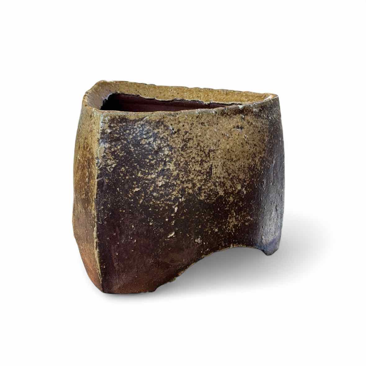 Ikebana Green Triangle Sculptural Vase