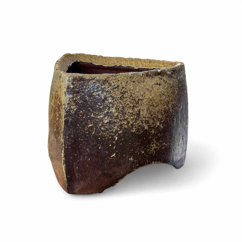 Ikebana Green Triangle Sculptural Vase